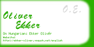 oliver ekker business card
